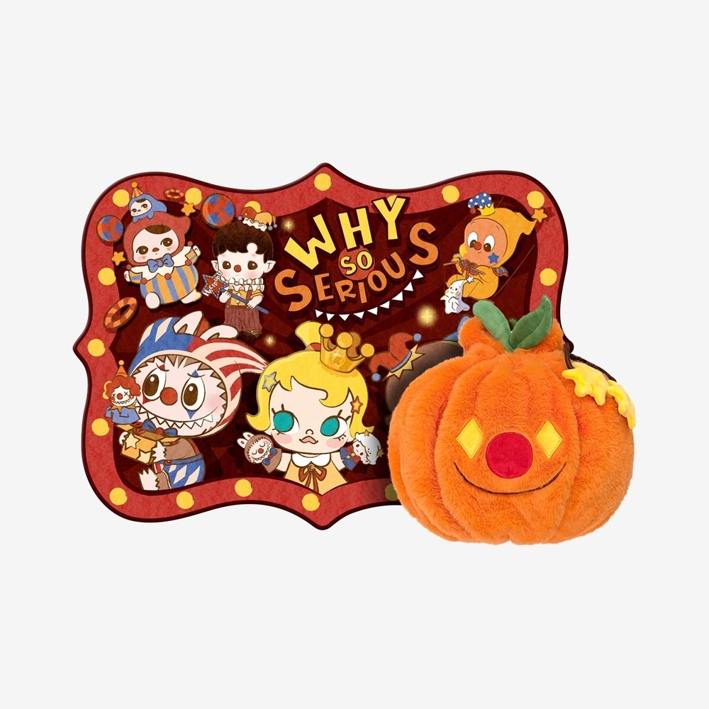 Limited Edition RARE POP MART Why So Serious Blanket With Pumpkin Storage Bag